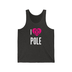 I Heart Pole Unisex Jersey Tank