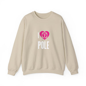 Unisex "I Heart Pole" Crewneck Sweatshirt