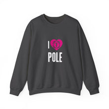 Load image into Gallery viewer, Unisex &quot;I Heart Pole&quot; Crewneck Sweatshirt
