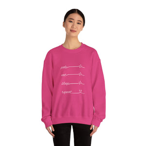 Unisex "Pole Eat Sleep Repeat" Crewneck Sweatshirt