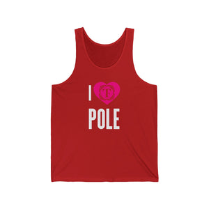 I Heart Pole Unisex Jersey Tank