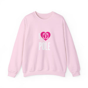 Unisex "I Heart Pole" Crewneck Sweatshirt