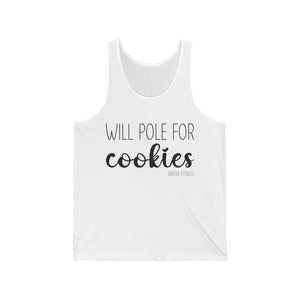 "Will Pole for Cookies" Unisex Jersey Tank