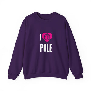 Unisex "I Heart Pole" Crewneck Sweatshirt