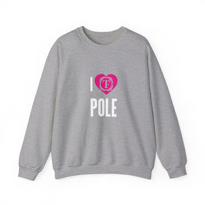 Unisex "I Heart Pole" Crewneck Sweatshirt