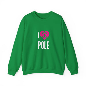 Unisex "I Heart Pole" Crewneck Sweatshirt