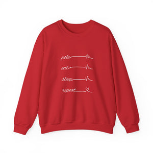 Unisex "Pole Eat Sleep Repeat" Crewneck Sweatshirt