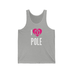 I Heart Pole Unisex Jersey Tank