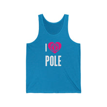 Load image into Gallery viewer, I Heart Pole Unisex Jersey Tank
