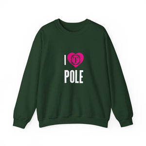 Unisex "I Heart Pole" Crewneck Sweatshirt